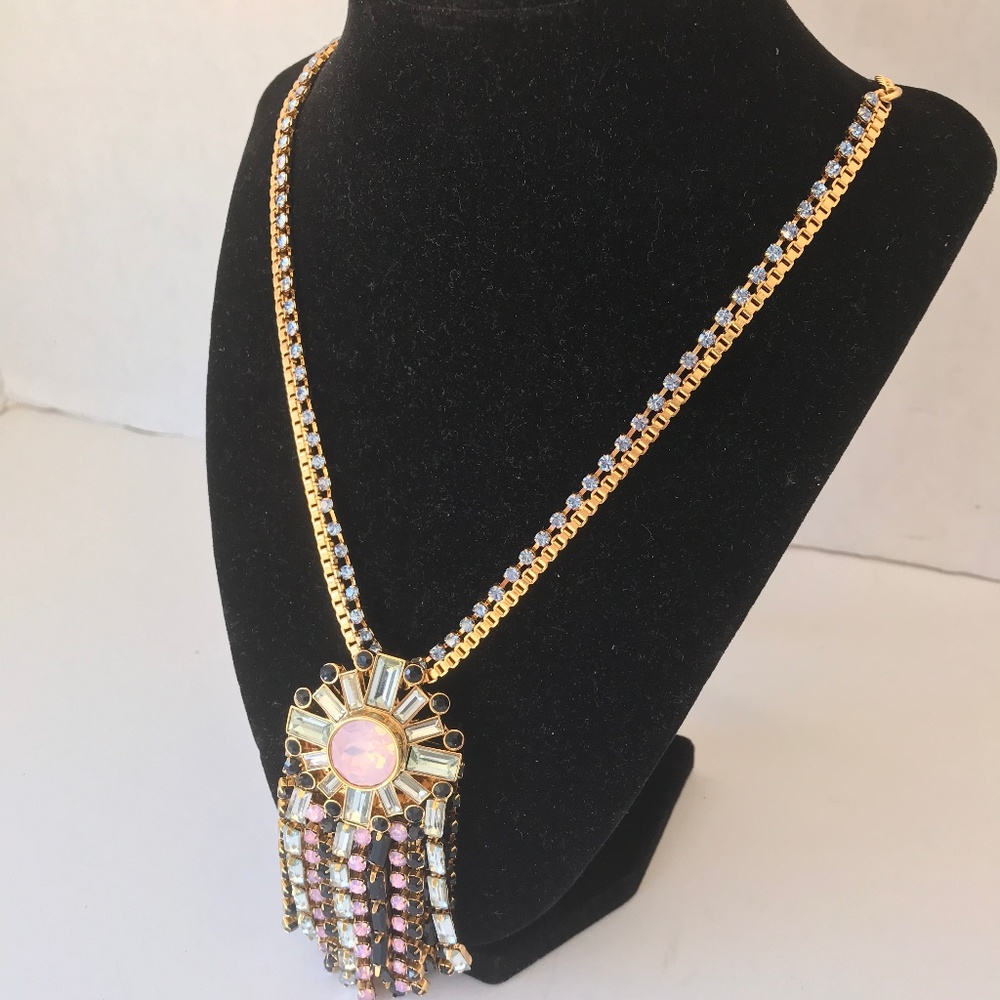 KATE SPADE MULTI COLOR FLORAL NECKLACE HALLMARKED